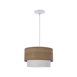 Ruben Viseća Lampa Bela - Orah 1x60 E27