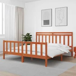 Krevetna konstrukcija 2 pcs Vosak smeđa 205,5 x 185,5 x 100 cm