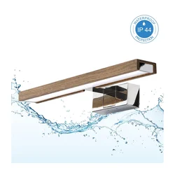 Brilagi-LED Kupatilsko osvetljenje za ogledalo WOODY MIRROR 3u1 LED/8W/230V IP44 hrom/hrast-orah