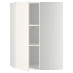 METOD Ugaoni zidni element s policama, bela/Veddinge bela, 68x100 cm