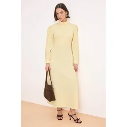 Trendyol Modest Ženska haljina Tctss26Eb00096, Žuta