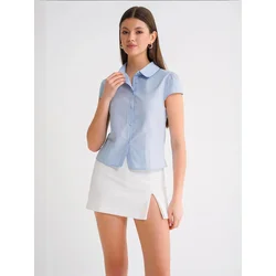 MixRay Bluza Hemden svetlo modra