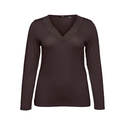 Vero Moda Curve Majica VMRosa temno rjava