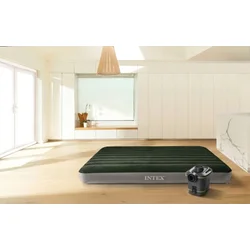 Intex Dura-Beam Vazdušni krevet Queen Prestige Downy sa baterijskom pumpom 203cm x 152cm x 25cm ( 64779 )