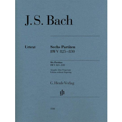 BACH J.S.:SIX PARTITAS BWV 825-830 WITHOUT FINGERING