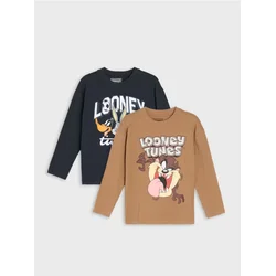 Sinsay - Pamučne majice sa printom 2 kom Looney Tunes - šareno