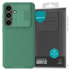 NILLKIN Maska za telefon CamShield Pro za Samsung S24 Plus/ S926B tamnozelena