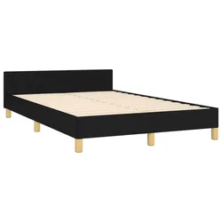 Vidaxl Posteljni okvir brez vzmetnice črn 120x190 cm blago