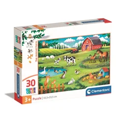 Clementoni 30-delna sestavljanka. Super barvita. Živali na kmetiji.