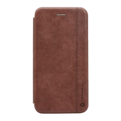 Maska na preklop Teracell Leather za Huawei Honor 10 tamno braon