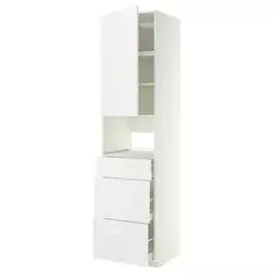 METOD / MAXIMERA Visoki element za ugradne uređaje, bela/Ringhult bela, 60x60x240 cm
