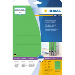 Herma etikete 192x38, za uski registrator A4/7 1/20 zele ( 02H5094 )