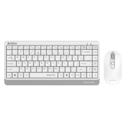 A4Tech Tastatura, Bežična, Bela + Miš, Beli