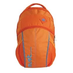 školska torba must orange with blue details 33*47* #7-579057 ( 32183 )