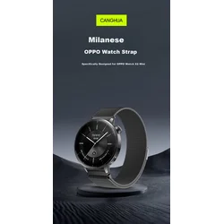 CangHua Zamenska narukvica za pametni sat za OPPO Watch X3 Mini/Watch X2 Mini, Crna