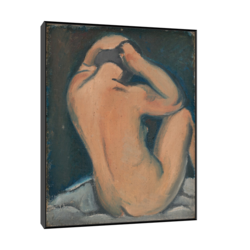 Canvas Slika na platnu Study of a Nude, Mikulas Galanda, Sa ramom, 100 x 125 cm, Crni