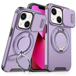 Torbica CamShield Ring stand za iPhone 14 6.1 ljubicasta