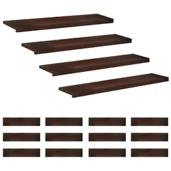 Vidaxl Stopnice 16 kos 120 x 30 x 2 cm Temno rjava Trda bukovina