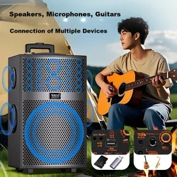 Soaiy Bluetooth karaoke zvučnik sa 2 mikrofona X64, Crni