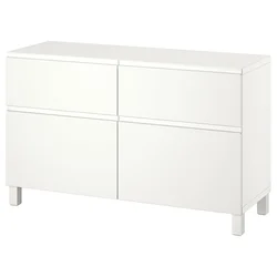 BESTA Komb.odlaganje s vratima/fiokama, bela/Västerviken/Stubbarp bela, 120x42x74 cm