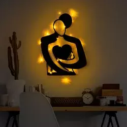 Wallity Zidna dekoracija Hug 117, 70x52cm, Crna