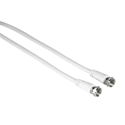 HAMA SAT priključni kabel, F-utikač - F-utikač, 5 m, 75 dB, bijeli