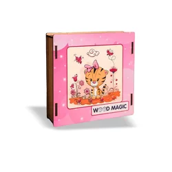 Wood Magic Drvena slagalica Tigar Beba, 32 dela, Šarena