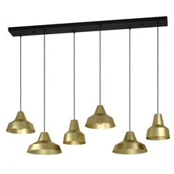 EGLO viseća lampa SAVARNA E27 6 grla crna/zlatna 145,5 cm 390017