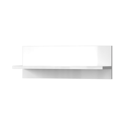 JELA VISEĆA POLICA VP90/PN - kolekcija Piano - Bela lak/Kristalno Bela HG Lak - 90x30x21 cm