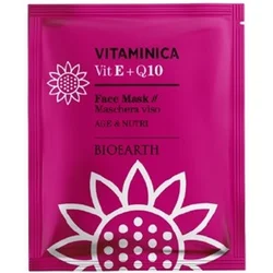 BioEarth Vitaminica sheet maska za lice vitamin E + Q10, 15 ml