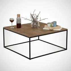 Hanah Home Klub sto Poly 75x43x75cm Hrast
