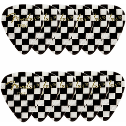 Fender 351 Shape Premium Picks Thin Checker 12 Pack