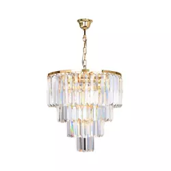 Zuma Line 17106/4+1-GLD - Kristalni luster na lancu AMEDEO 5xE14/40W/230V