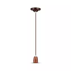 Kabel za napajanje 1xE27/60W/230V, braon/porcelan