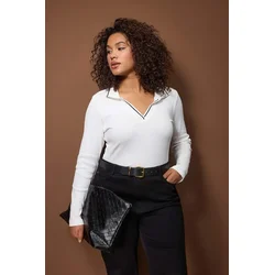 Trendyol Curve Ženska bluza Tbbaw26Af00020, Bela