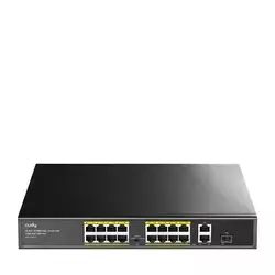 CUDY Sigurnosna kamera FS1018PS1 16-Port 10/100M PoE+ Switch, 1Gbit Uplink bela