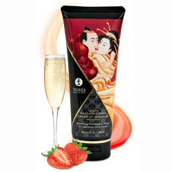 Shunga Kissable Masažna Krema šampanjac Jagoda