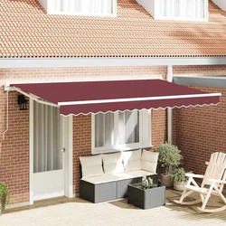 Okvir tende Tamno crvena 350 x 200 cm Poliester s PU premazom