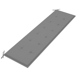 Jastuk za vrtnu klupu sivi 180 x 50 x 3 cm od tkanine Oxford