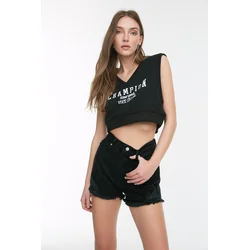 Trendyol Milla ženski šorts Twoss22Sr0566, Crna-Black