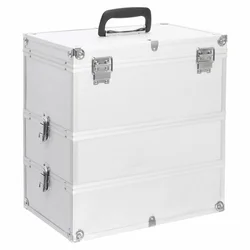Vidaxl Kovček za ličila 37x24x40 cm aluminij