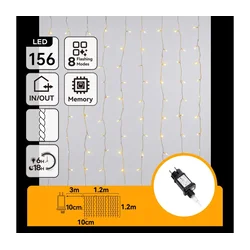 Aigostar - LED spoljašnji božićni niz 156xLED/8 funkcija 4,2x1,2m IP44 topla bela
