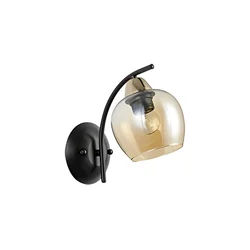 Zidna lampa MERRA 1xE27/40W/230V crna/bež