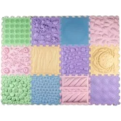 Ortho Puzzle: senzorični ortopedski set preprog, 12 kosov - Macaroons