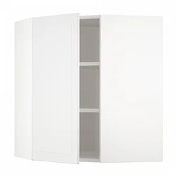 METOD Ugaoni zidni element s policama, bela/Stensund bela, 68x80 cm