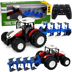 slomart RC traktor z večlesnim plugom, luči, 1:24