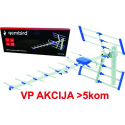 GMB-2814R ** Gembird Antena digital HDTV Loga UHF, F-Konektor, duina 84cm, dobit 12dB aluminium 577