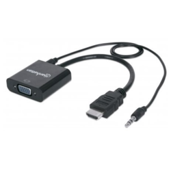 Manhattan 151559 VGA HDMI/3.5mm Black cable interface/gender adapter