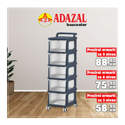 PVC ormari prozirni sa 3 ladice AD23-1009