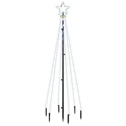 Božićno drvce sa šiljkom i 108 hladne bijele LED žarulja 180 cm